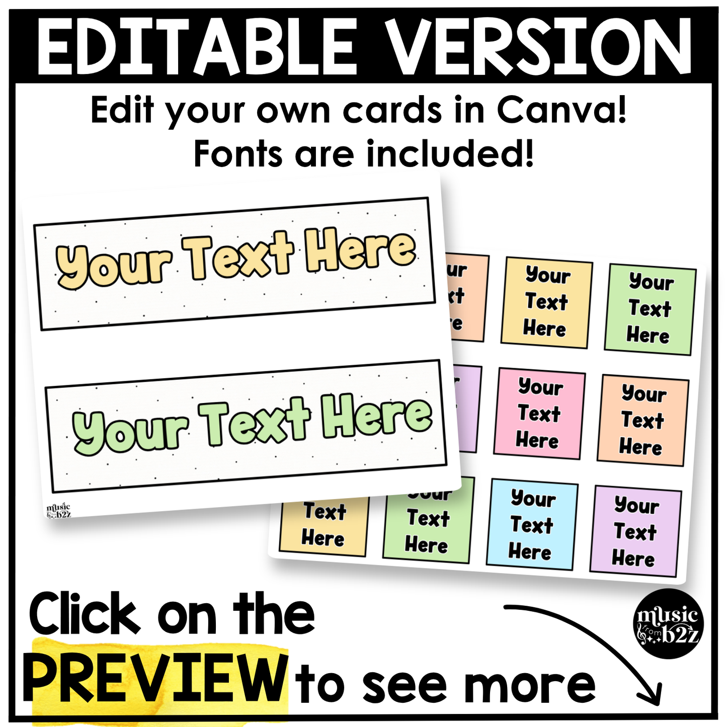 Pastel Calendar Kit Editable Elementary Music Classroom Decor Calendar Pieces