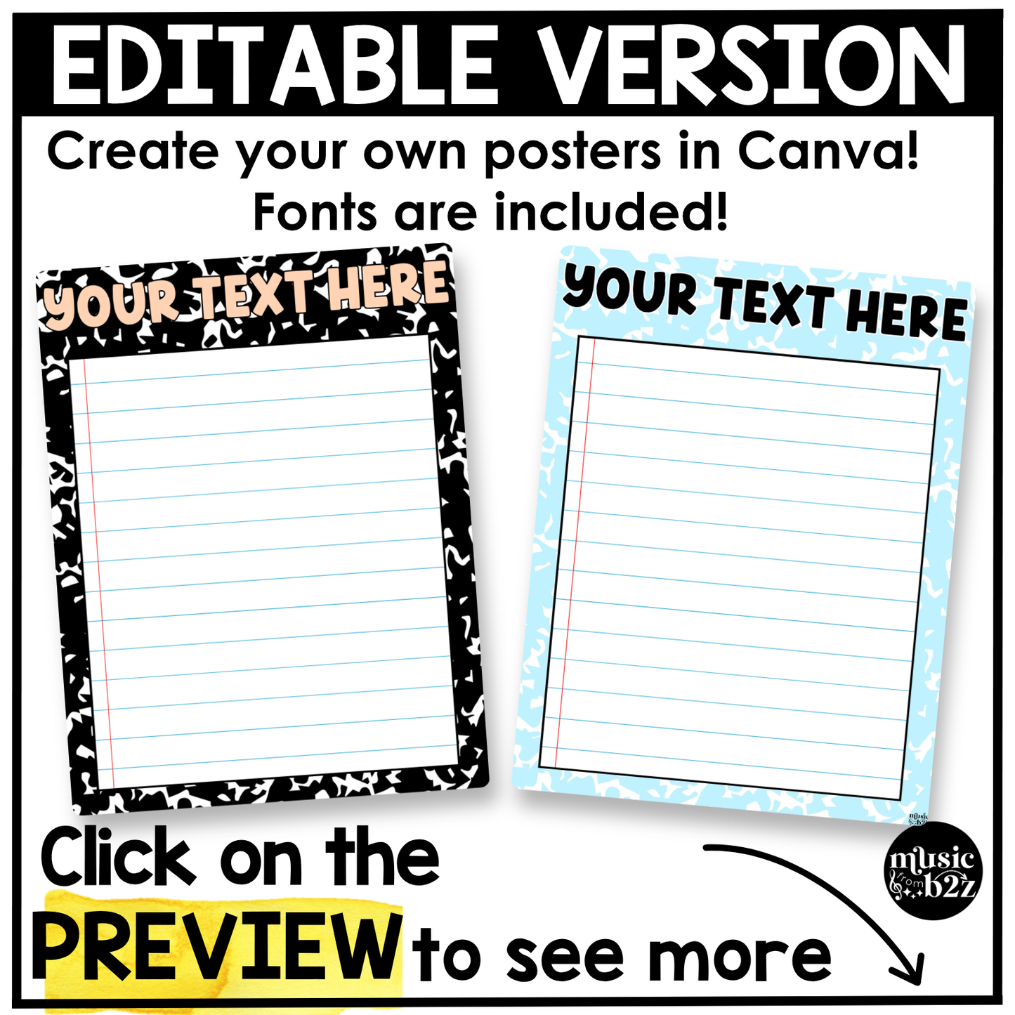 Pastel Composition Week in Focus Wall I Can Posters Elementary Music Classroom Decor