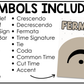 Neutral Music Symbols & Dynamics Posters Elementary Music Classroom Decor