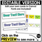 Bright Calendar Kit Editable Elementary Music Classroom Decor Calendar Pieces