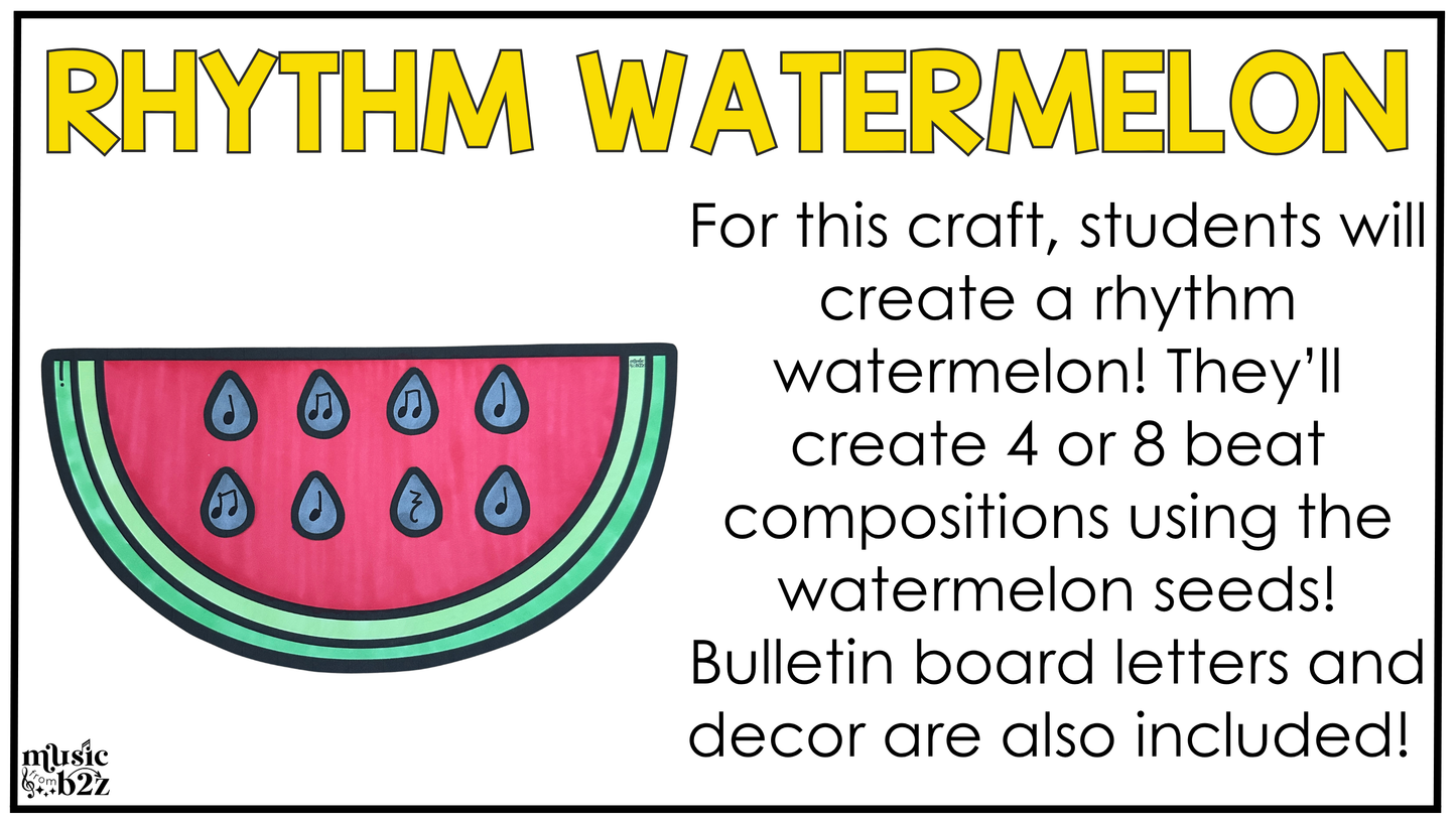 Summer Music Centers BUNDLE Summer Rhythm Worksheets Music Games Sub Plans