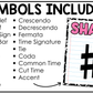 Bright Composition Music Symbols & Dynamics Posters Elementary Music Classroom Decor