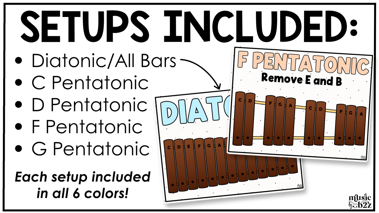 Pastel Orff Instrument Rules & Setups Posters Elementary Music Classroom Decor