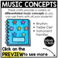 Back to School Music Craft BUNDLE Music Bulletin Board Music Centers Sub Plans