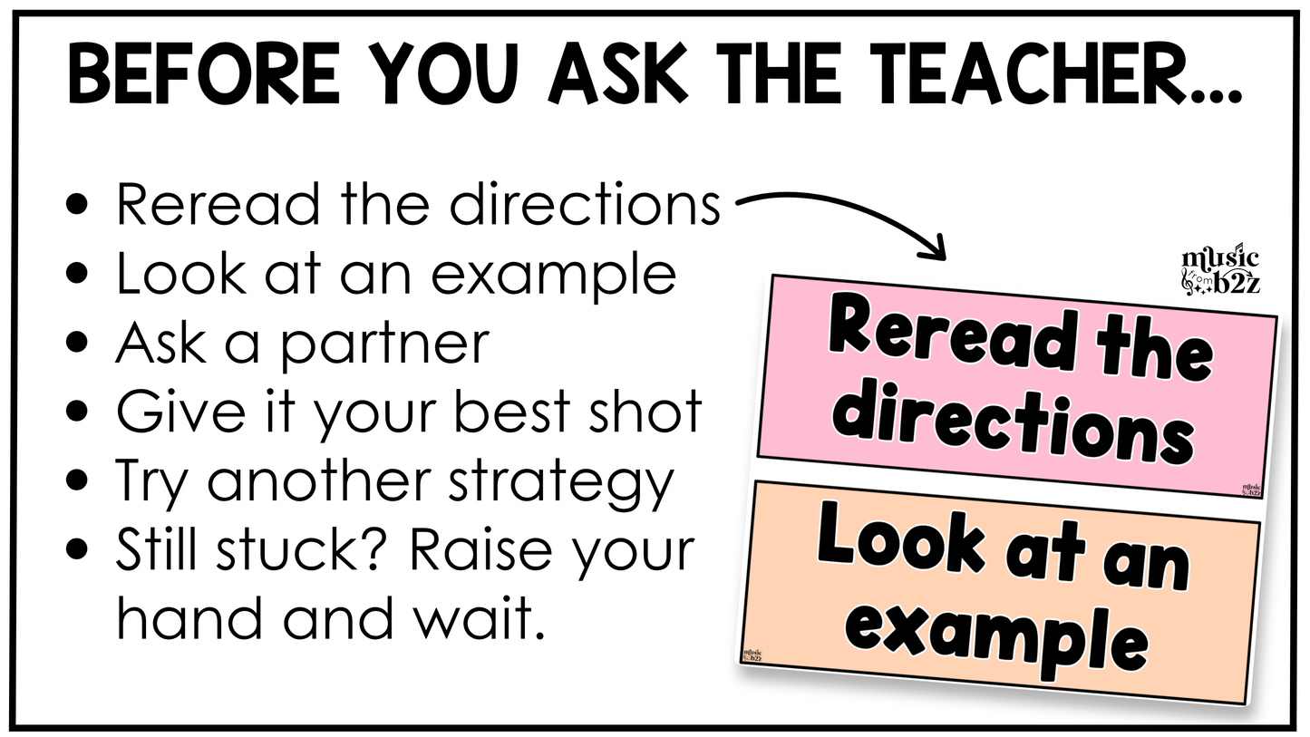 Pastel Music Rules & Expectations Posters Elementary Music Classroom Decor