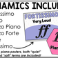 Bright Music Symbols & Dynamics Posters Elementary Music Classroom Decor