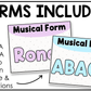 Pastel Music Tempo & Form Posters Elementary Music Classroom Decor Editable