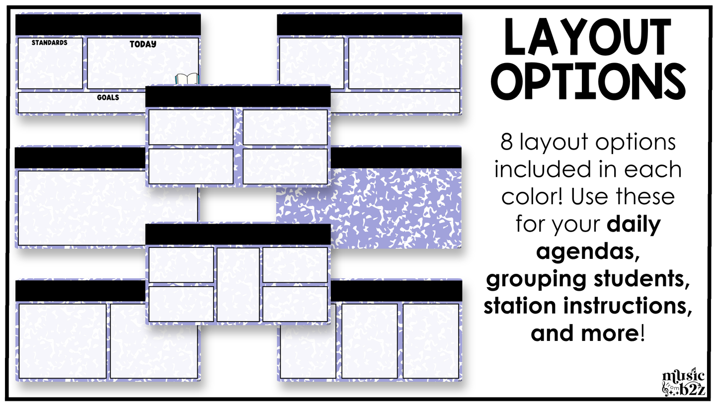 Bright Composition Daily Agenda Slides Google Slides Elementary Music Lesson Plan Template