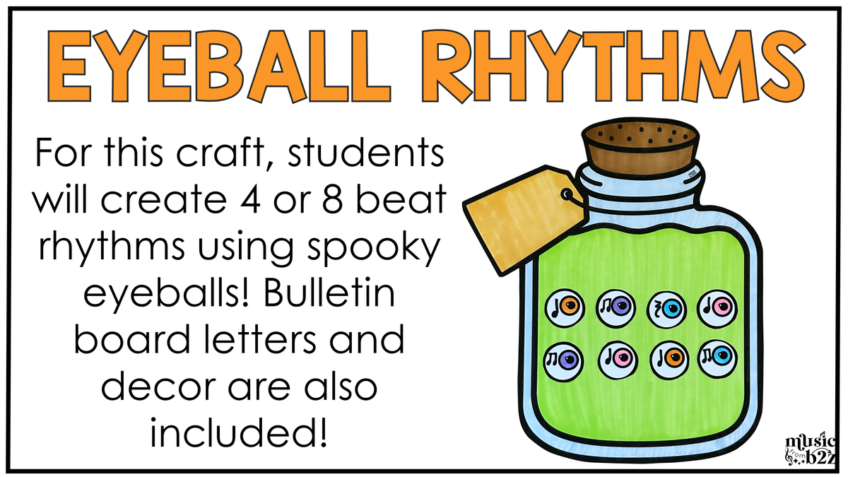 Halloween Music Craft BUNDLE Halloween Music Bulletin Board Rhythm Treble Clef