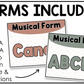 Neutral Music Tempo & Form Posters Elementary Music Classroom Decor Editable