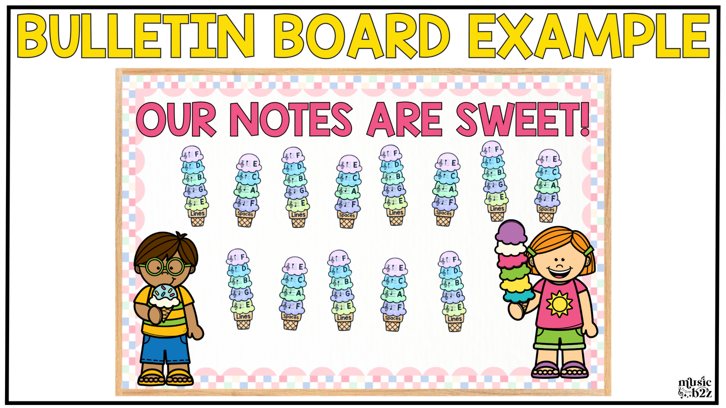 Summer Music Craft Music Bulletin Board Summer Music Sub Plans Treble Clef