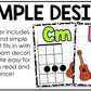 Bright Composition Ukulele Chord Charts Posters Elementary Music Classroom Decor