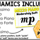 Bright Composition Music Symbols & Dynamics Posters Elementary Music Classroom Decor