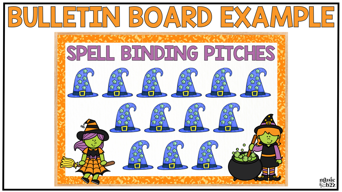 Halloween Music Craft Music Bulletin Board Elementary Music Treble Clef Sub Plan