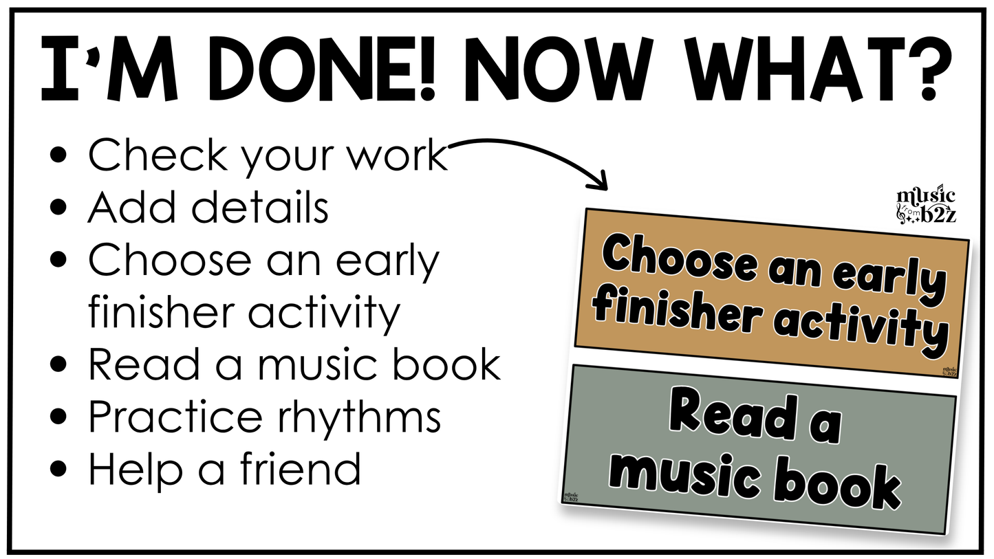 Neutral Music Rules & Expectations Posters Elementary Music Classroom Decor