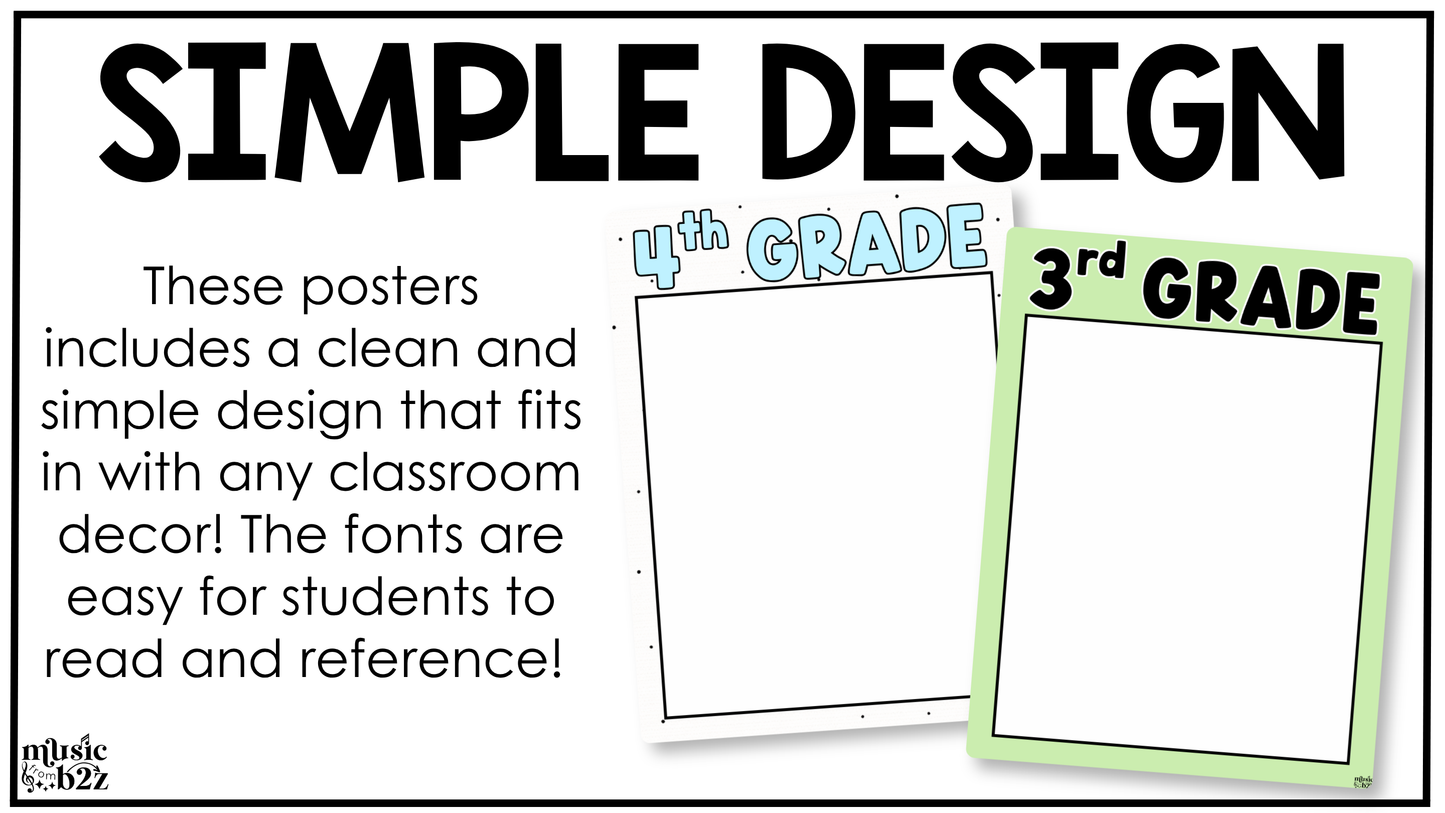 Pastel Week in Focus Wall I Can Posters Elementary Music Classroom Decor
