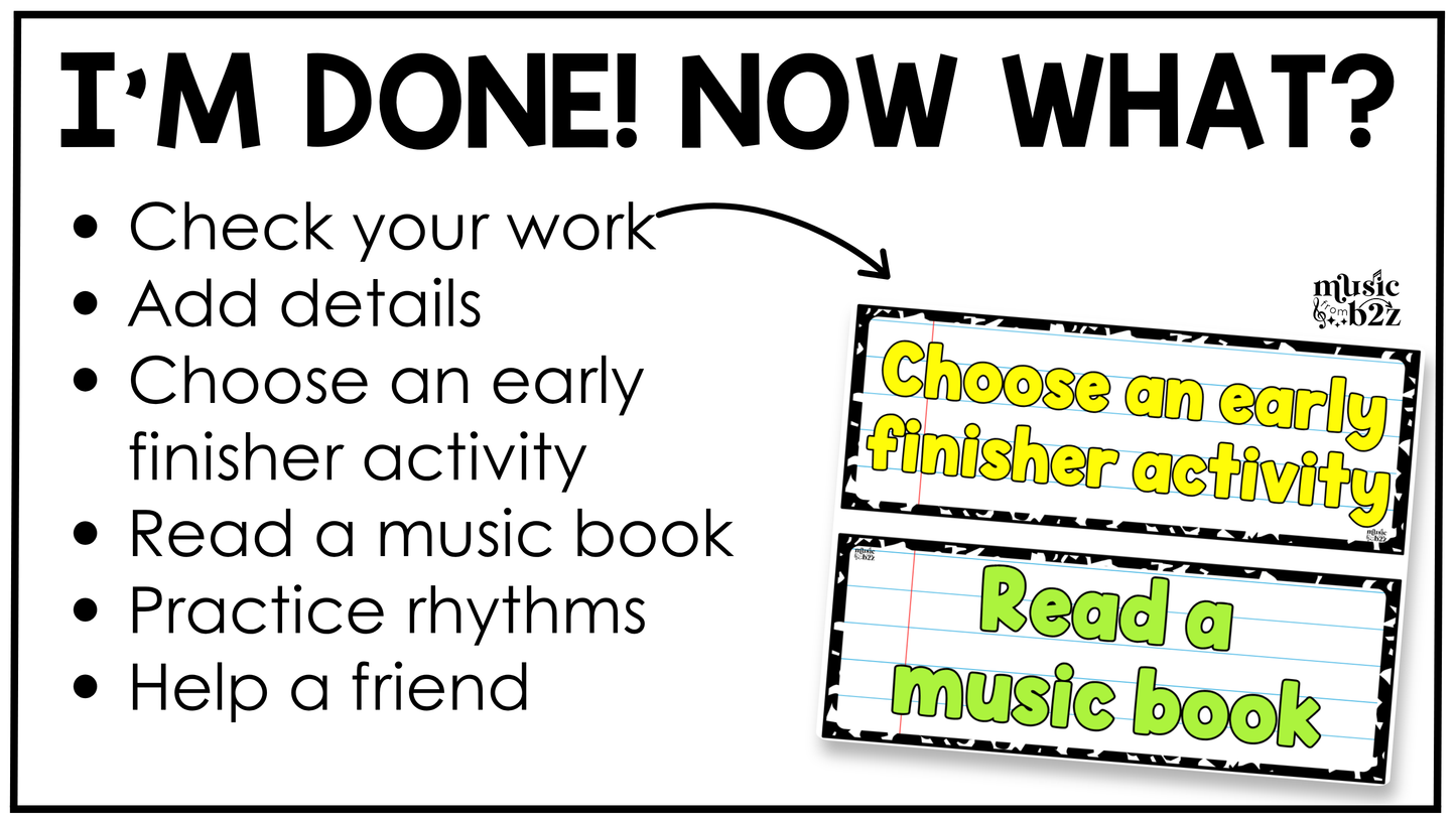 Bright Composition Music Rules & Expectations Posters Elementary Music Classroom Decor