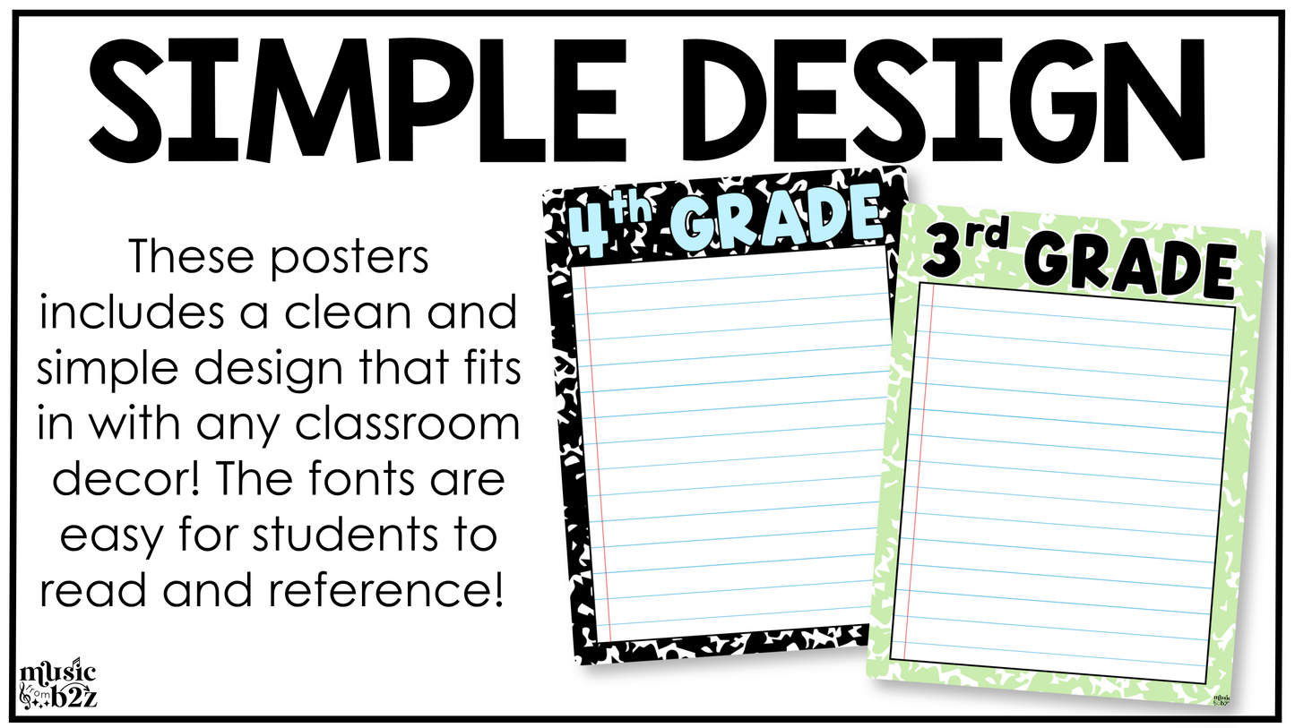 Pastel Composition Week in Focus Wall I Can Posters Elementary Music Classroom Decor