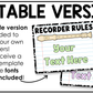 Pastel Composition Recorder Fingering Charts & Rules Posters Music Classroom Decor