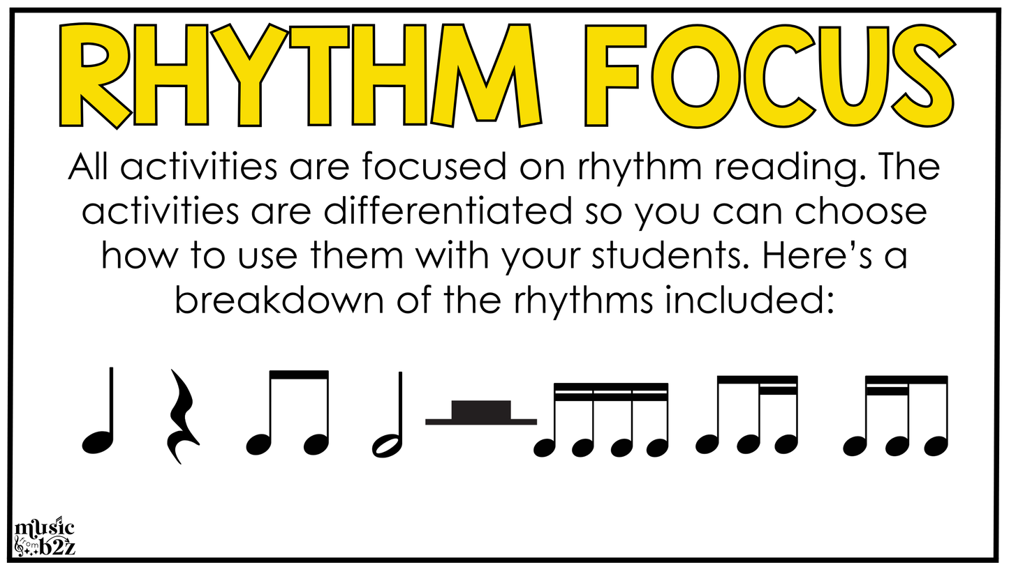 Summer Music Centers BUNDLE Summer Rhythm Worksheets Music Games Sub Plans