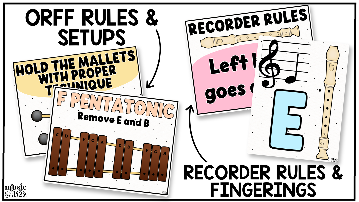 Pastel Music Classroom Decor BUNDLE Music Posters Bulletin Board