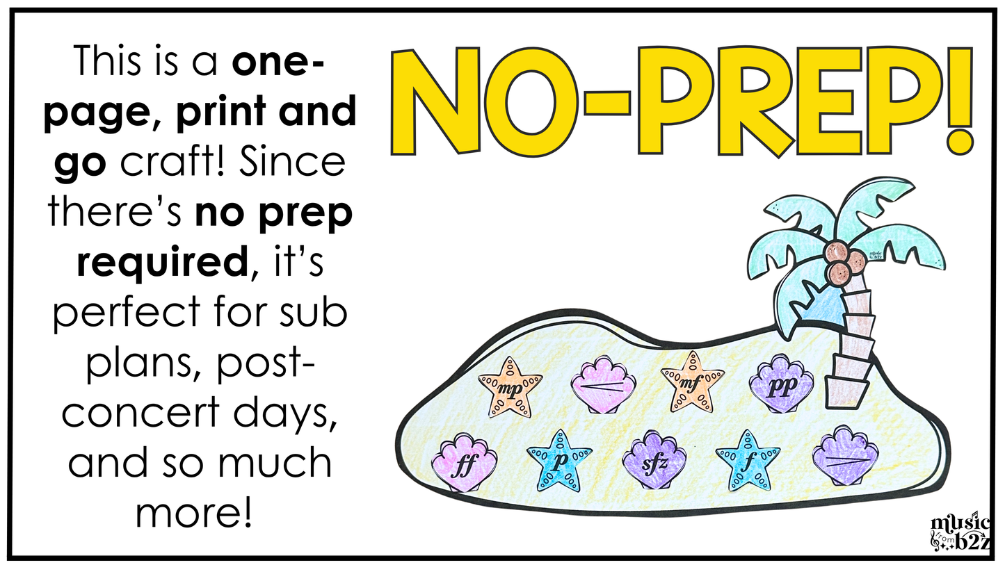 Summer Music Craft Music Bulletin Board Summer Music Sub Plans Dynamics