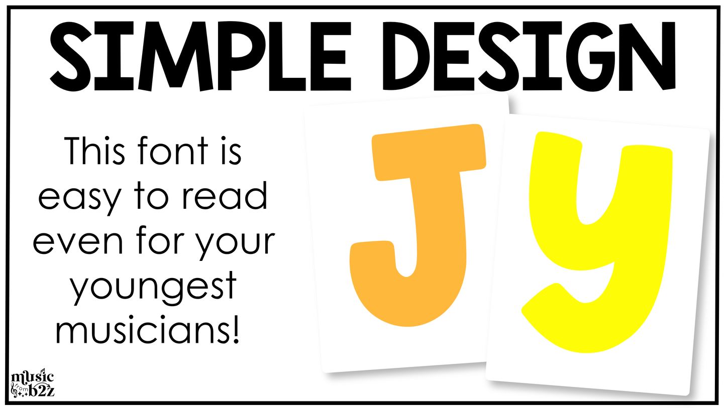 Bright Bulletin Board Letters Numbers Symbols Elementary Music Classroom Decor