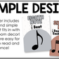 Neutral Note Value Posters Rhythm Durations Elementary Music Classroom Decor