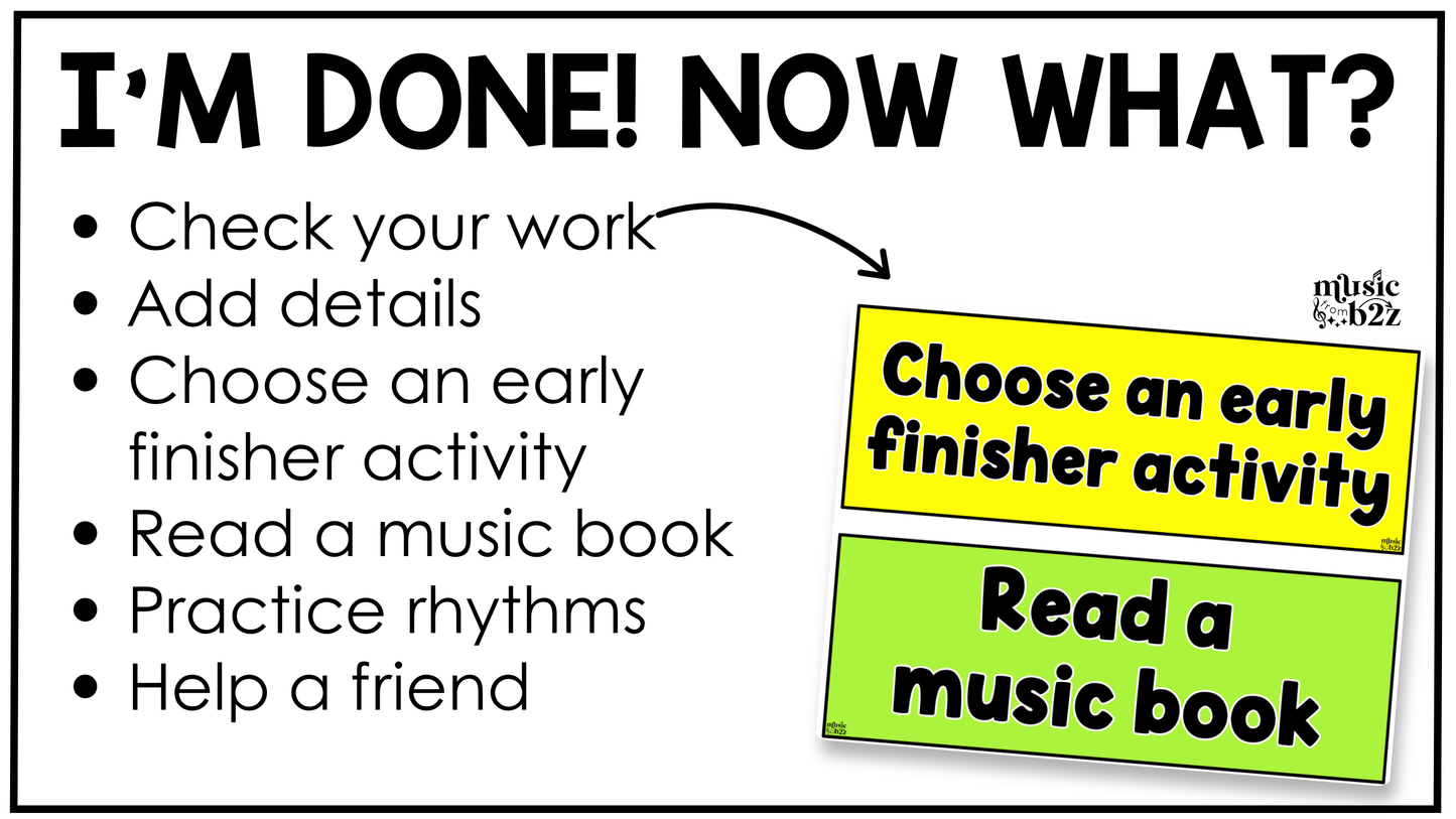 Bright Music Rules & Expectations Posters Elementary Music Classroom Decor