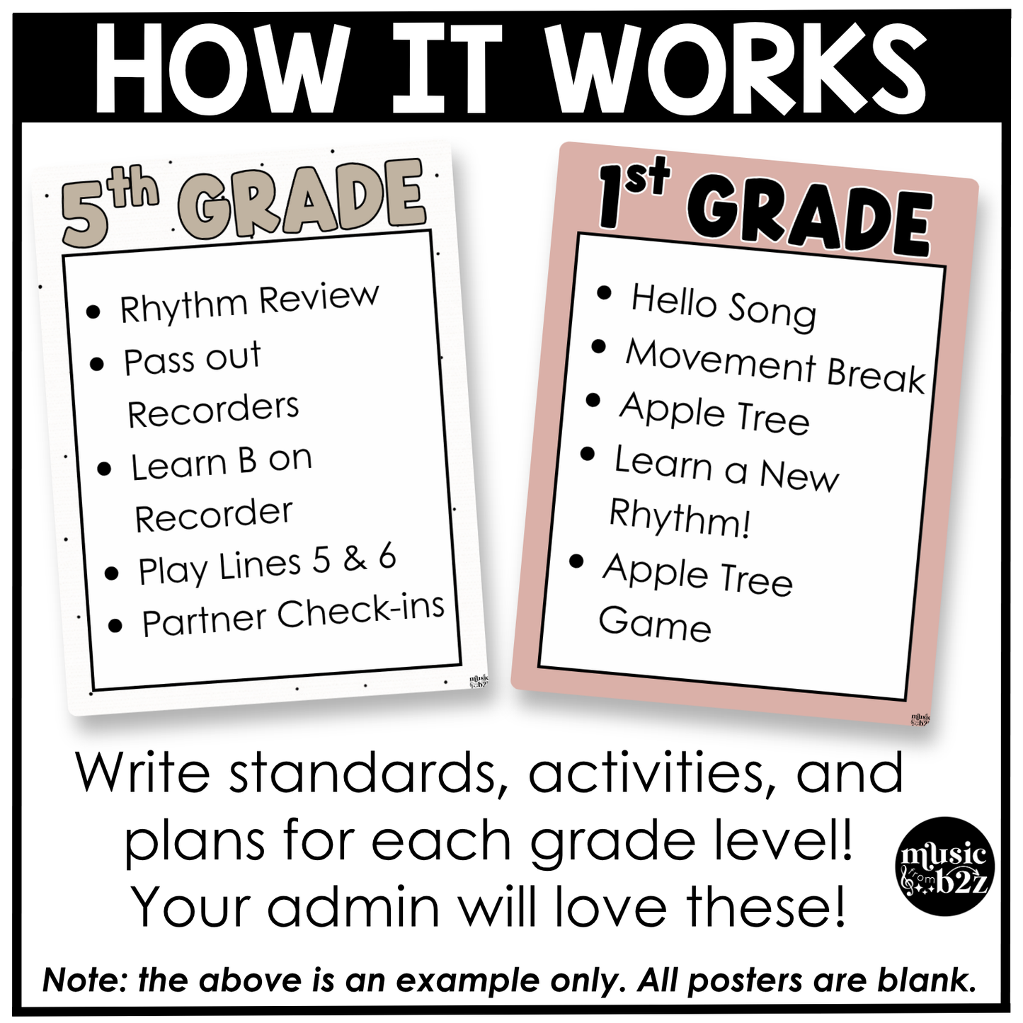 Neutral Week in Focus Wall I Can Posters Elementary Music Classroom Decor