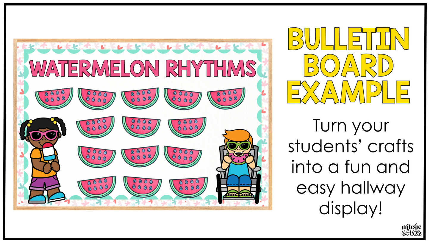 Summer Music Craft BUNDLE Summer Music Bulletin Board Music Sub Plan