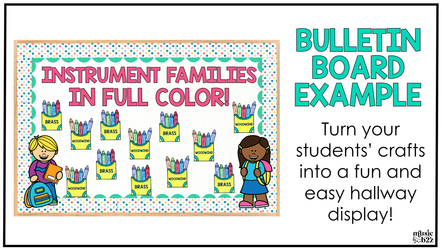 Back to School Music Craft BUNDLE Music Bulletin Board Music Centers Sub Plans
