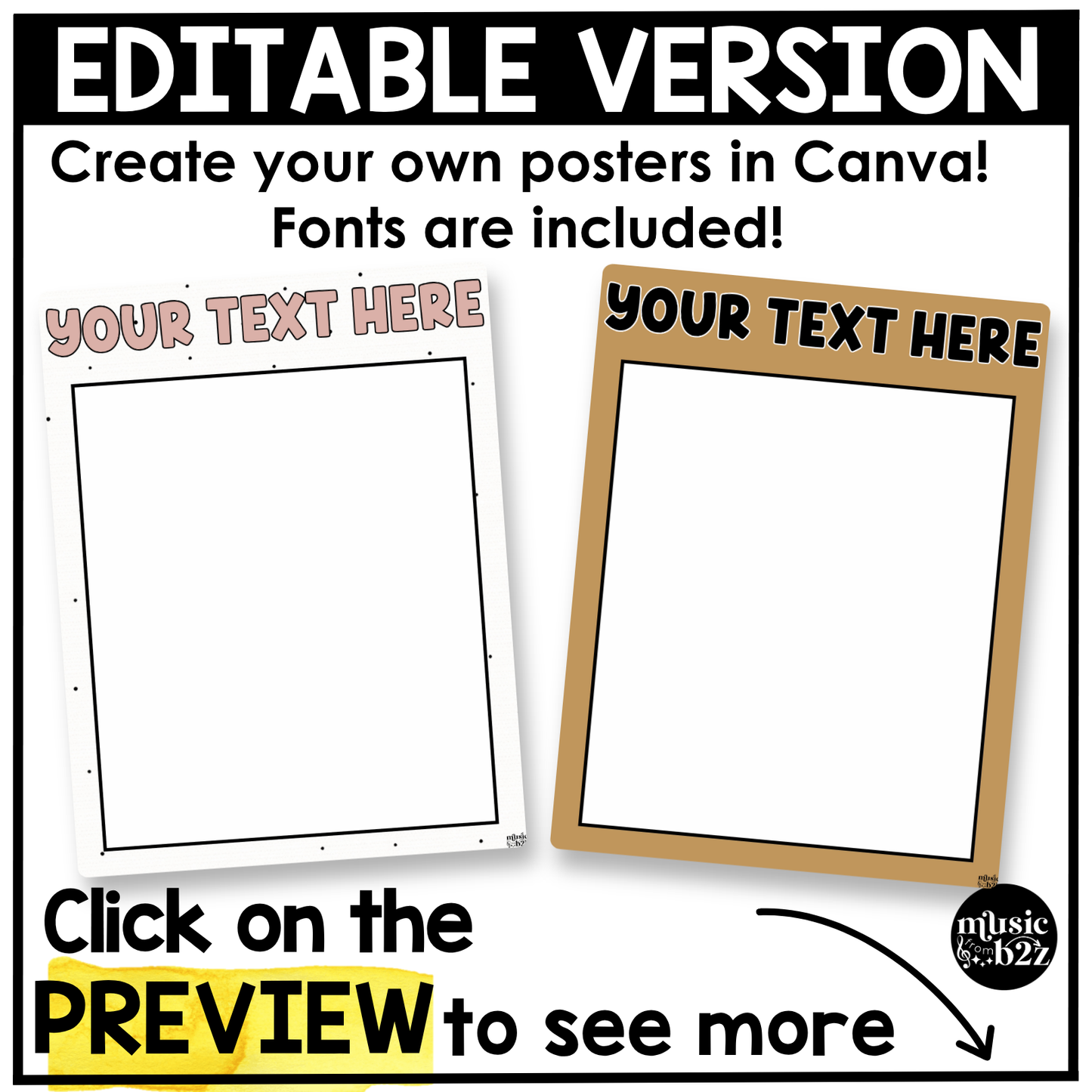 Neutral Week in Focus Wall I Can Posters Elementary Music Classroom Decor