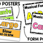 Bright Composition Music Classroom Decor BUNDLE Music Posters Bulletin Board