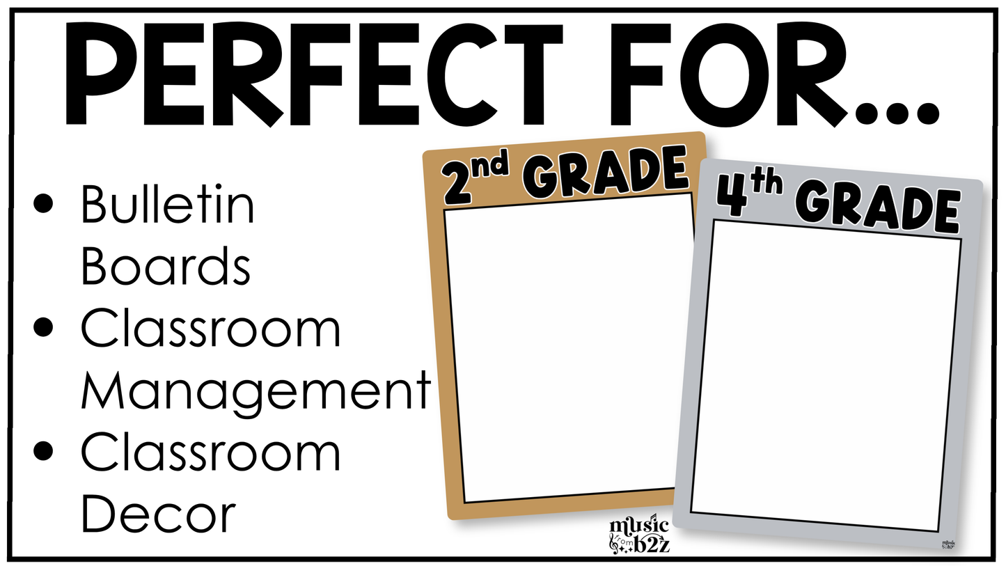 Neutral Week in Focus Wall I Can Posters Elementary Music Classroom Decor