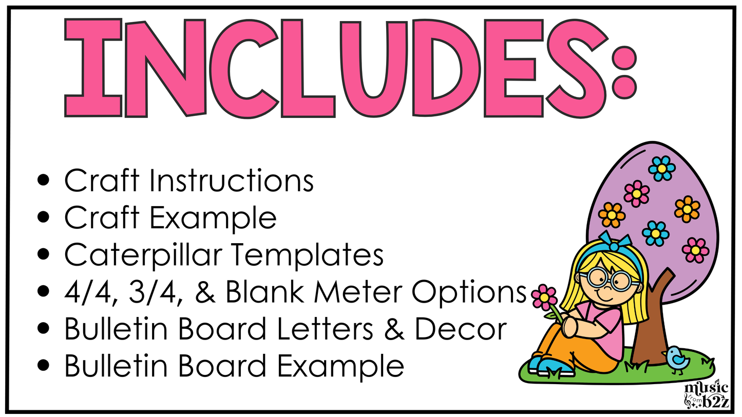 Spring Music Craft Music Bulletin Board Spring Music Sub Plans Rhythm Craft