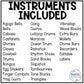 Music Classroom Decor - Classroom Instrument Labels - Modern Oasis