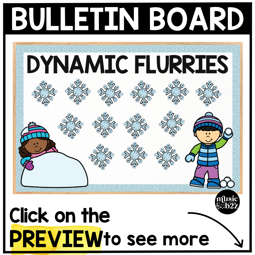 Winter Music Craft Dynamics Winter Music Activities Winter Music Bulletin Board