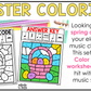 Easter Music Coloring Page BUNDLE Color by Note Spring Music Worksheets