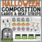 Halloween Music Rhythm Cards & Beat Strips Activities Composition Centers Games