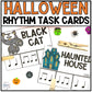 Halloween Music Task Cards - Rhythm - Elementary Music Activity