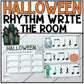 Halloween Rhythm Write the Room Elementary Music Game & Scavenger Hunt