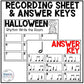 Halloween Rhythm Write the Room Elementary Music Game & Scavenger Hunt