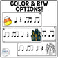 Halloween Rhythm Write the Room Elementary Music Game & Scavenger Hunt