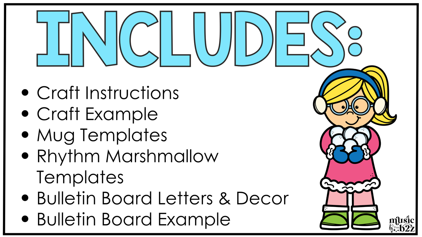Winter Music Craft Rhythm Music Centers Winter Music Bulletin Board Sub Plans