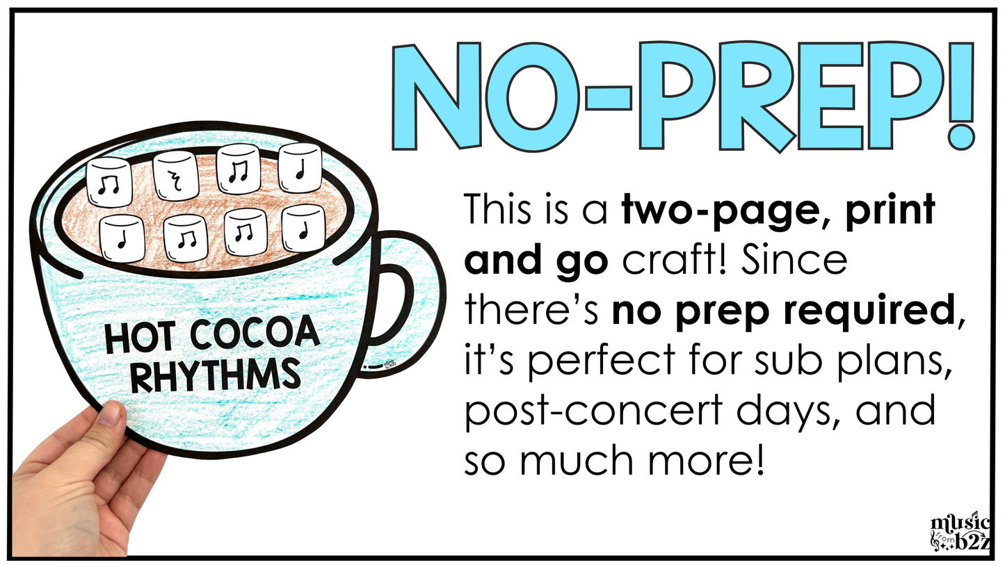 Winter Music Craft Rhythm Music Centers Winter Music Bulletin Board Sub Plans