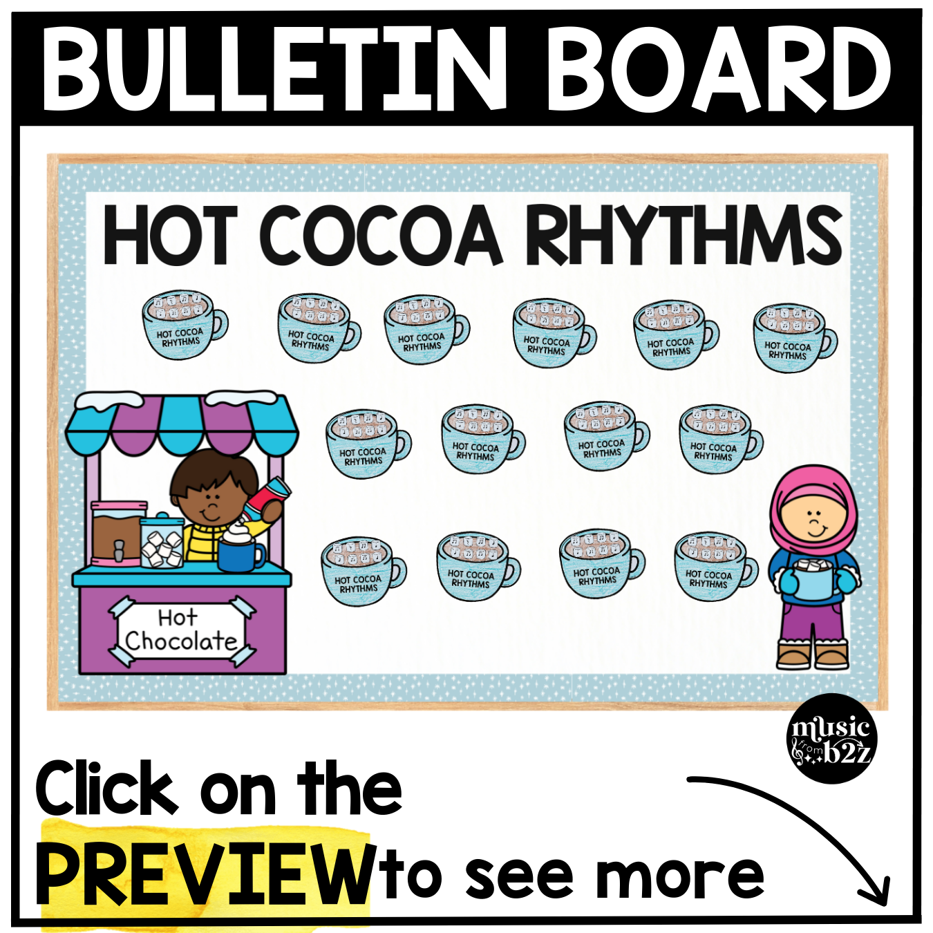 Winter Music Craft Rhythm Music Centers Winter Music Bulletin Board Sub Plans
