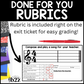Elementary Music Exit Tickets BUNDLE Rubrics Editable Music Assessment