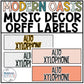 Music Classroom Decor - Orff Instrument Labels - Modern Oasis