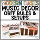 Music Classroom Decor - Orff Rules and Setup Posters - Modern Oasis